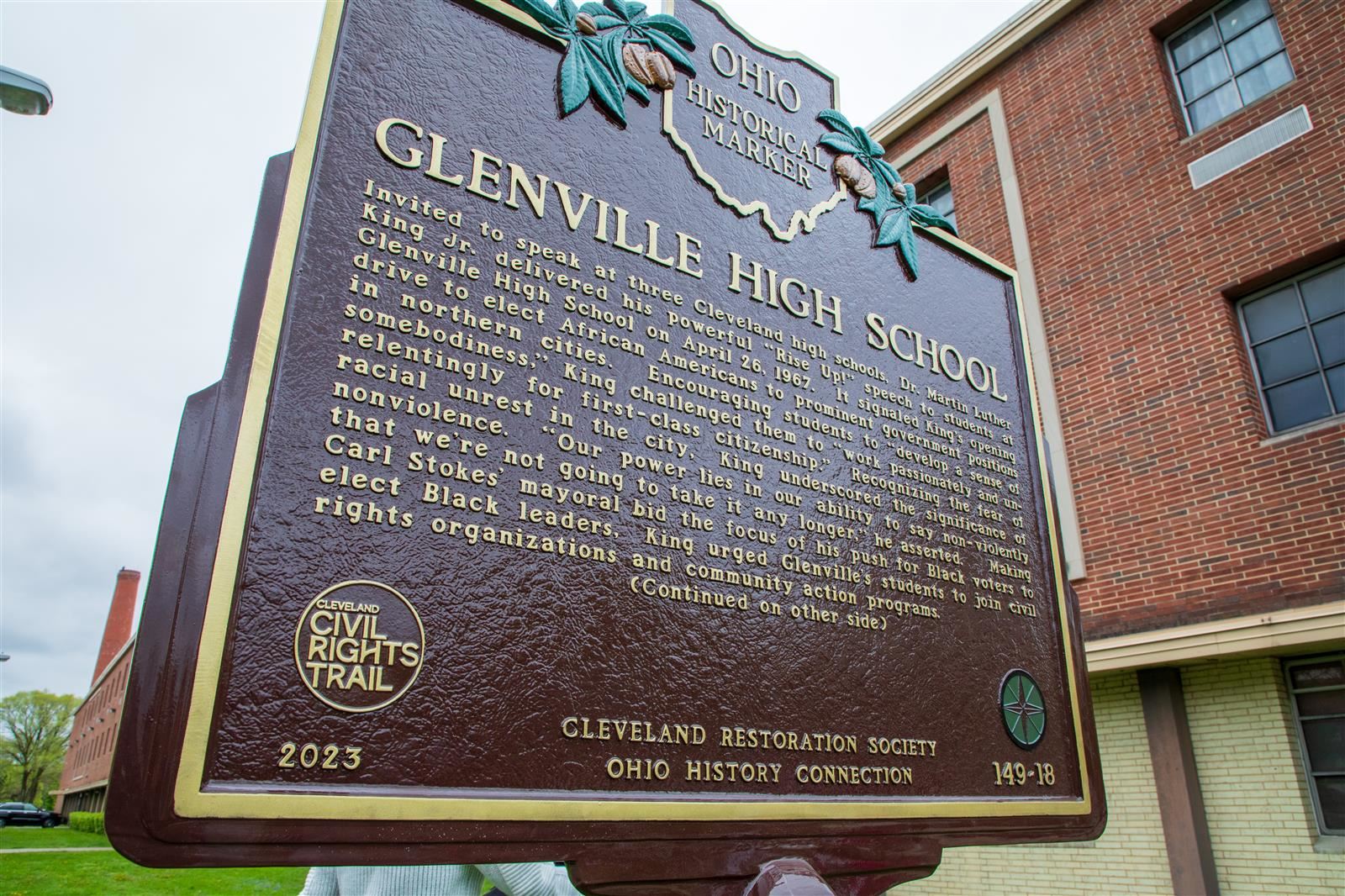  Civil Rights Marker placed at Glenville High School  